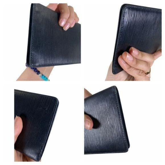 Authentic Louis Vuitton Wallet Long Porte Shekel Cult Credit Black Leather LV Vi - Picture 7 of 12